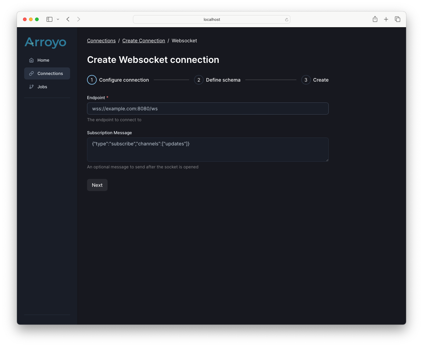 WebSocket creation flow